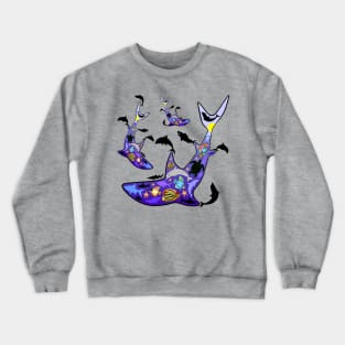 Shark MarineLife Scenery Patterned Crewneck Sweatshirt